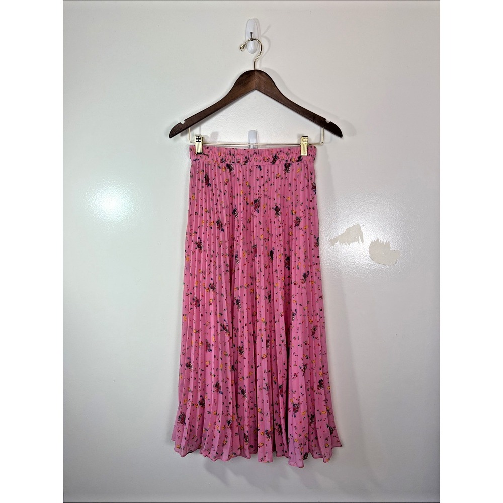 & Other Stories Womens Pleated Floral Midi‎ Skirt XS 4 Cottagecore Romantic Chic